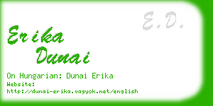 erika dunai business card